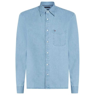 риза,с,дълъг,ръкав,мъжки,ризи,tommy,hilfiger,mw0mw40494,long,sleeve,shirt,blue,(light,blue,denim)