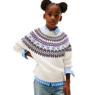 блуза,детски,блузи,tommy,hilfiger,kg0kg08846,sweater,white,(ivory,silk)