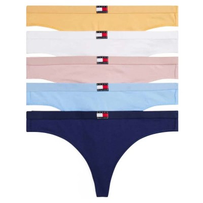 дамско,бельо,дамски,бикини,и,танкини,tommy,hilfiger,uw0uw05642,thong,5,units,multicolor,(blue,val,pink,white,preppy,blue)
