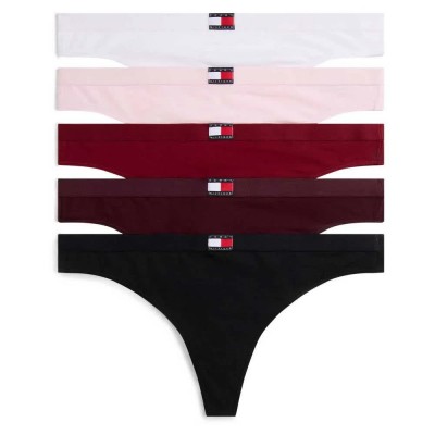дамско,бельо,дамски,бикини,и,танкини,tommy,hilfiger,uw0uw05642,thong,5,units,multicolor,(rouge,pink,white,burgundy,black)