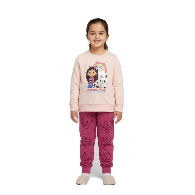 анцуг,детски,анцузи,universal,studios,gabby´s,dollhouse,brushed,tracksuit,pink,(multicolor)
