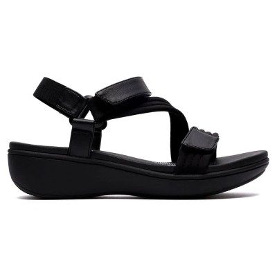 сандали,на,платформа,дамски,сандали,и,чехли,clarks,shoes,brinkleyraesun,wedge,sandals,black,(black)