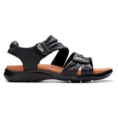 сандали,дамски,сандали,и,чехли,clarks,shoes,kitly,ave,sandals,black,(black,leather)