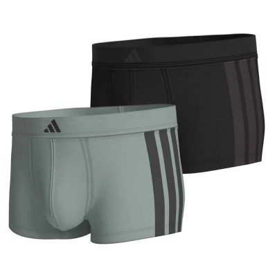 боксерки,мъжко,бельо,adidas,active,flex,cotton,3,stripe,boxers,2,units,green,black,(black,sage)