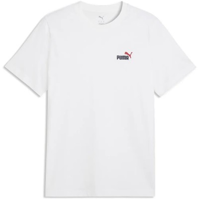 тениска,мъжки,тениски,дамски,тениски,puma,ess,2,color,small,nº1,logo,short,sleeve,t,shirt,white,(puma,white)