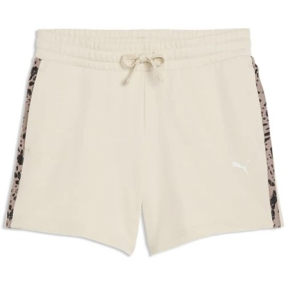 къси,панталони,дамски,панталони,puma,ess,graphic,animal,5´´,sweat,shorts,beige,(alpine,snow)