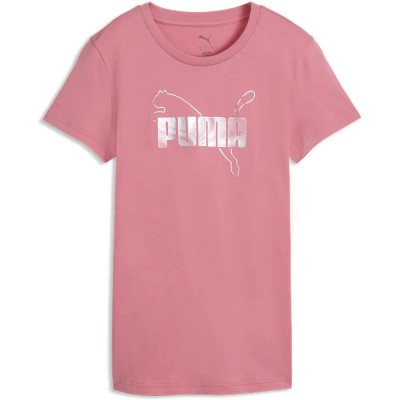 тениска,мъжки,тениски,дамски,тениски,puma,ess,logo,lab,metallic,short,sleeve,t,shirt,pink,(wild,pink)