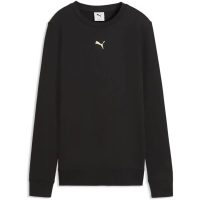 блуза,дамски,блузи,puma,ess,logo,lab,metallic,sweatshirt,black,(puma,black,puma,silver)