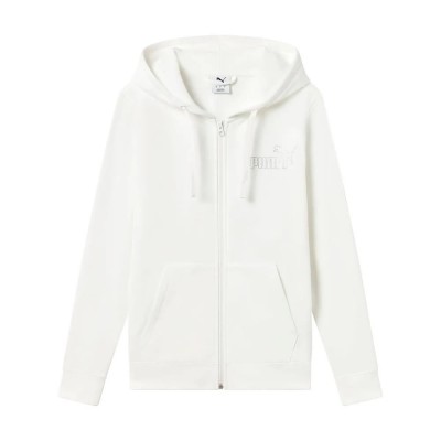 блуза,дамски,блузи,puma,ess,rhinestone,full,zip,sweatshirt,white,(puma,white)