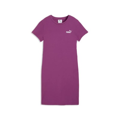 рокля,дамски,поли,и,рокли,puma,ess,small,no1,logo,short,sleeve,short,dress,purple,(plum,wine)