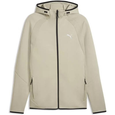 блуза,мъжки,пуловери,puma,evostripe,full,zip,sweatshirt,beige,(pebble,grey)
