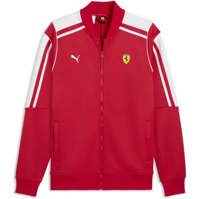 блуза,мъжки,пуловери,puma,ferrari,mt7,full,zip,sweatshirt,red,(rosso,corsa)
