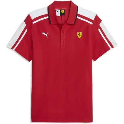 мъжки,блузи,с,яка,puma,ferrari,mt7,short,sleeve,polo,red,(rosso,corsa)