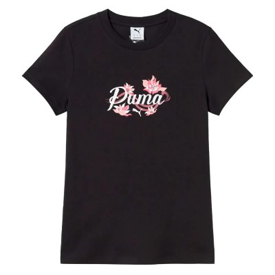 тениска,мъжки,тениски,дамски,тениски,puma,floral,graphic,cat,short,sleeve,t,shirt,black,(puma,black)