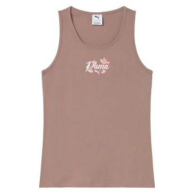 тениска,мъжки,тениски,дамски,тениски,puma,floral,graphic,sleeveless,t,shirt,brown,(sandstone)