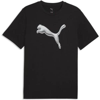 тениска,мъжки,тениски,дамски,тениски,puma,graphic,cat,logo,short,sleeve,t,shirt,black,(puma,black)