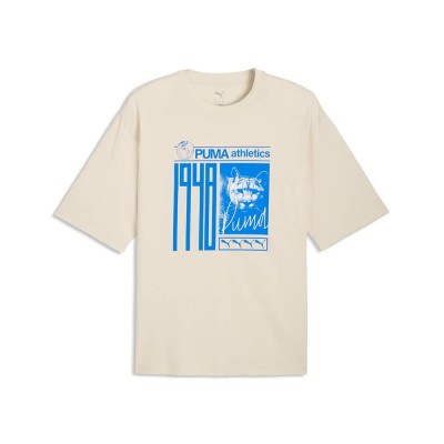 тениска,мъжки,тениски,дамски,тениски,puma,graphic,photoprint,short,sleeve,t,shirt,beige,(alpine,snow)