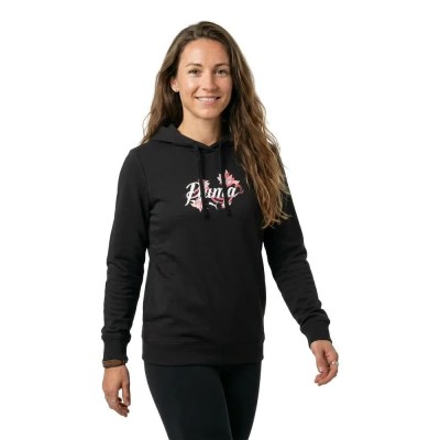 суичър,дамски,блузи,puma,floral,graphic,cat,hoodie,black,(puma,black)