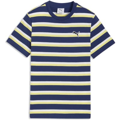 тениска,мъжки,тениски,дамски,тениски,puma,ess,elevated,striped,short,sleeve,t,shirt,blue,(blue,jewel)