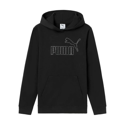 суичър,детски,блузи,puma,ess,rhinestone,hoodie,black,(puma,black)