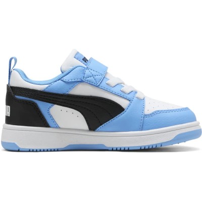 маратонки,мъжки,маратонки,дамски,маратонки,puma,rebound,v6,lo,ac,trainers,white,blue,(team,light,blue,puma,black,puma,white)