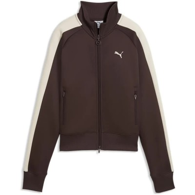 блуза,дамски,блузи,puma,t7,always,on,full,zip,sweatshirt,brown,(chocolate,brown)