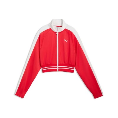 блуза,дамски,блузи,puma,t7,cropped,full,zip,sweatshirt,red,(for,all,time,red)