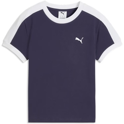 тениска,мъжки,тениски,дамски,тениски,puma,t7,slim,fit,short,sleeve,t,shirt,blue,(deep,plum)