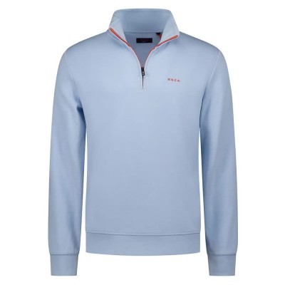 блуза,мъжки,пуловери,nza,new,zealand,26an301,half,zip,sweatshirt,blue,(sky,blue,melange)