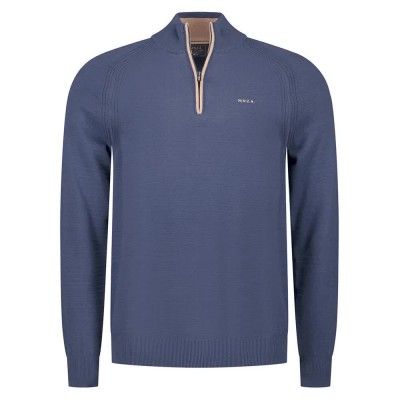 блуза,мъжки,пуловери,дамски,пуловери,nza,new,zealand,26an406,half,zip,sweater,blue,(navy,sky)