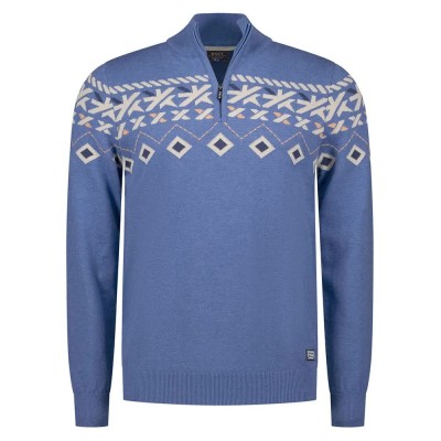 блуза,мъжки,пуловери,дамски,пуловери,nza,new,zealand,26an481,half,zip,sweater,blue,(classic,blue,melange)