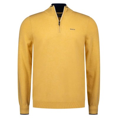 блуза,мъжки,пуловери,дамски,пуловери,nza,new,zealand,26bn465,half,zip,sweater,yellow,(vintage,yellow,melange)