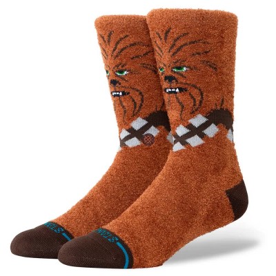 чорапи,мъжки,чорапи,дамски,чорапи,stance,chewie,crew,socks,brown,(brown)