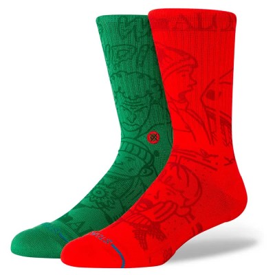 чорапи,мъжки,чорапи,дамски,чорапи,stance,home,alone,long,socks,multicolor,(green,red)