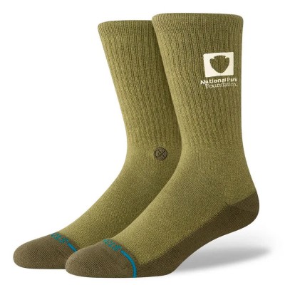 чорапи,мъжки,чорапи,дамски,чорапи,stance,national,park,crew,socks,green,(military,green)