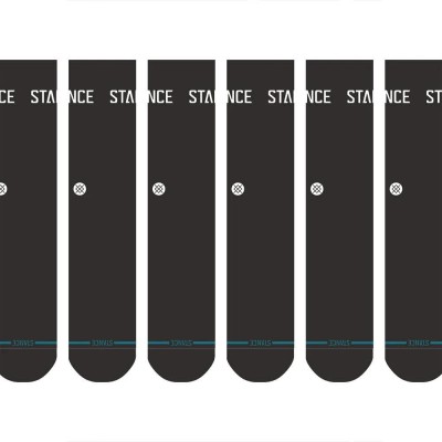 чорапи,мъжки,чорапи,дамски,чорапи,stance,origin,crew,socks,6,pairs,black,(black)