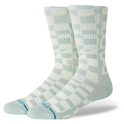 чорапи,мъжки,чорапи,дамски,чорапи,stance,wave,check,crew,socks,green,(paleblue)