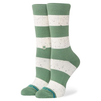 дамски,чорапи,дамски,чорапи,stance,womens,nep,stripe,crew,socks,green,(green)