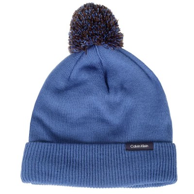 шапка,всички,шапки,calvin,klein,golf,linden,bobble,beanie,blue,(bluhib)