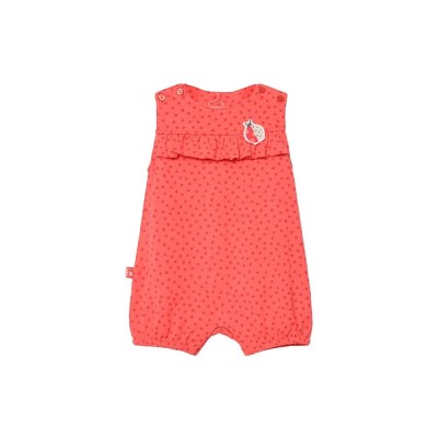 детски,пижами,boboli,113038,sleeveless,pelele,orange,(polka,dot,print)
