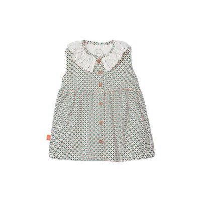 рокля,дамски,поли,и,рокли,boboli,123017,sleeveless,dress,white,(geometric,print)