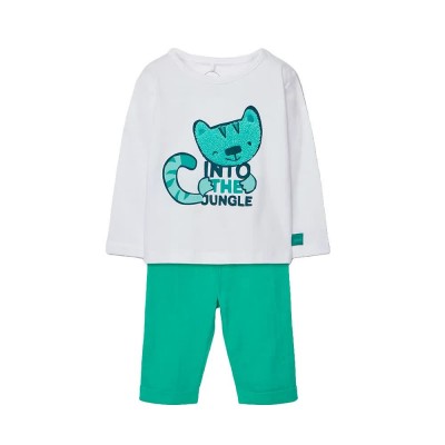 детски,екипи,детски,облекла,за,момчета,boboli,233008,long,sleeve,set,green,white,(white)