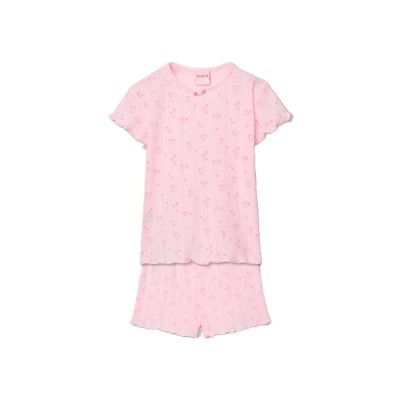 пижама,детски,пижами,boboli,483005,short,sleeve,pyjama,pink,(flower,print)