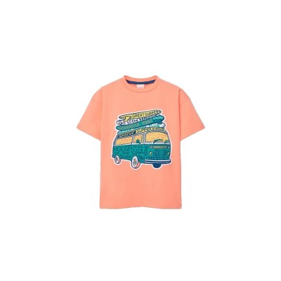 тениска,мъжки,тениски,дамски,тениски,boboli,613022,short,sleeve,t,shirt,orange,pink,(prawn)