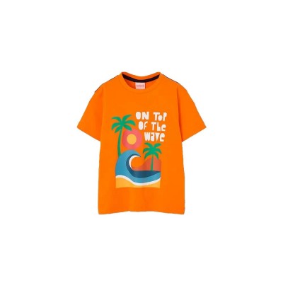 тениска,мъжки,тениски,дамски,тениски,boboli,633013,short,sleeve,t,shirt,orange,(orange)