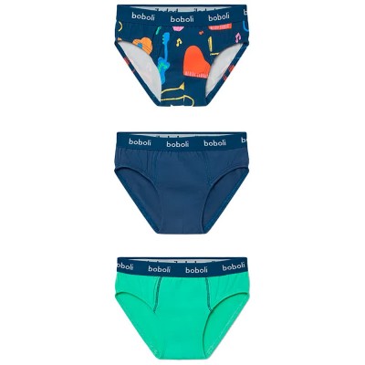 боксерки,детско,бельо,boboli,683030,boxers,3,units,green,blue,(music,print)