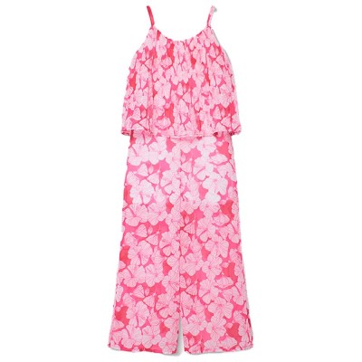 гащеризон,детски,облекла,за,момичета,boboli,773007,sleeveless,jumpsuit,pink,(hibiscus,print)