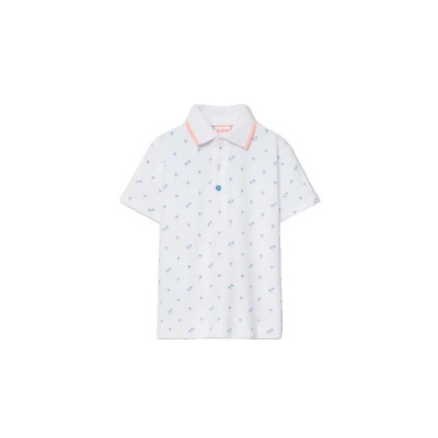 дамски,блузи,с,яка,мъжки,блузи,с,яка,boboli,833026,short,sleeve,polo,white,(palm,tree,print)