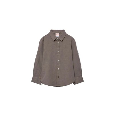 риза,с,дълъг,ръкав,дамски,ризи,мъжки,ризи,boboli,873019,long,sleeve,shirt,brown,grey,(brown)