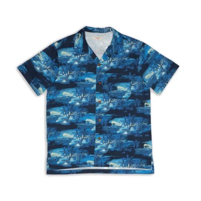 риза,с,къс,ръкав,мъжки,ризи,nudie,jeans,arvid,pearls,hawaii,short,sleeve,shirt,blue,(blueberry)